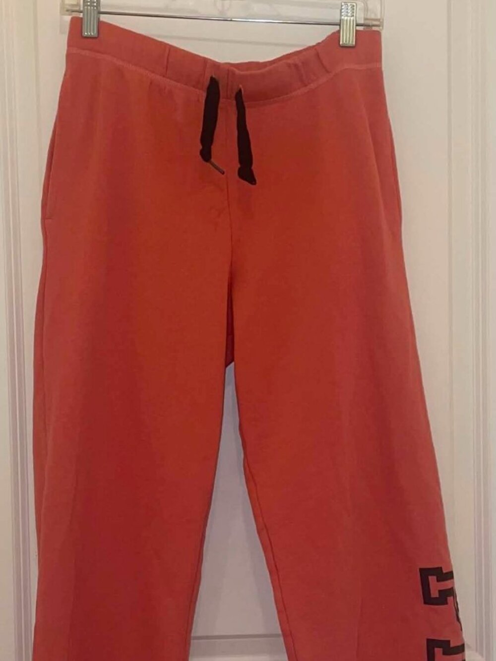 PINK Victoria’s Secret Casual Vintage Orange Pants with Distressed Bottoms